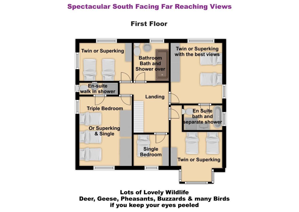 South View Country House Sleeps 12 - Hot Tub - Views Henley-in-Arden Экстерьер фото